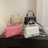 Women's All Seasons Pu Leather Solid Color Vintage Style Square Flip Cover Handbag main image 2