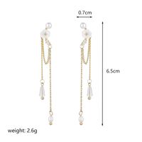 1 Pair Ig Style Flower Plating Chain Inlay Copper Artificial Crystal Freshwater Pearl Zircon 14k Gold Plated Drop Earrings sku image 2