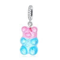 Casual Cute Bear Carrot Banana Sterling Silver Inlay Zircon Jewelry Accessories sku image 1