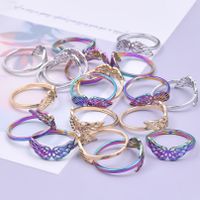 Wholesale Basic Wings Stainless Steel Open Rings main image 5