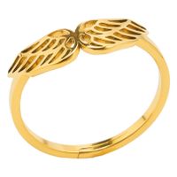 Wholesale Basic Wings Stainless Steel Open Rings main image 2