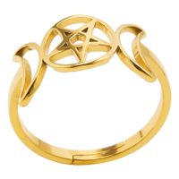 Wholesale Basic Star Moon Stainless Steel Open Rings main image 2