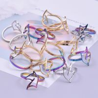 Wholesale Casual Geometric Stainless Steel Open Rings main image 5