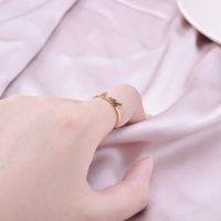 Wholesale Simple Style Letter Stainless Steel Open Rings main image 4