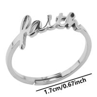 Wholesale Simple Style Letter Stainless Steel Open Rings sku image 1