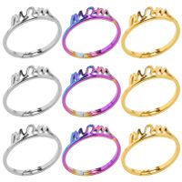 Wholesale Simple Style Letter Stainless Steel Open Rings main image 3