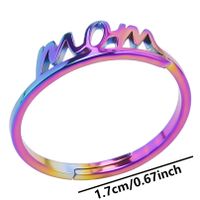 Wholesale Simple Style Letter Stainless Steel Open Rings sku image 2