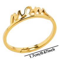 Wholesale Simple Style Letter Stainless Steel Open Rings sku image 3