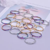 Wholesale Simple Style Geometric Stainless Steel Open Rings main image 5