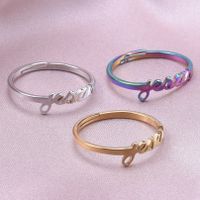 Wholesale Simple Style Geometric Stainless Steel Open Rings main image 1