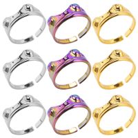 Wholesale Basic Geometric Stainless Steel Plating Open Rings main image 3