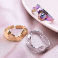 Wholesale Basic Geometric Stainless Steel Plating Open Rings main image 1