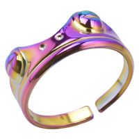 Wholesale Basic Geometric Stainless Steel Plating Open Rings main image 2