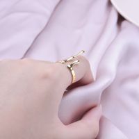 Wholesale Basic Geometric Stainless Steel Plating Open Rings main image 4