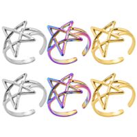 Wholesale Modern Style Star Stainless Steel Plating Open Rings main image 3