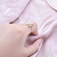 Wholesale Modern Style Star Stainless Steel Plating Open Rings main image 4