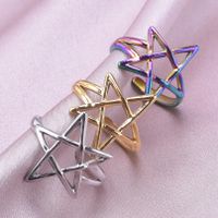 Wholesale Modern Style Star Stainless Steel Plating Open Rings main image 1