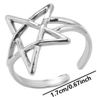 Wholesale Modern Style Star Stainless Steel Plating Open Rings sku image 1