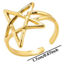 Wholesale Modern Style Star Stainless Steel Plating Open Rings sku image 3