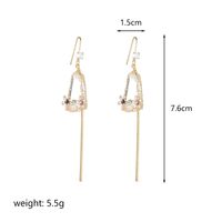 1 Pair Ig Style Multicolor Plating Inlay Metal Copper Artificial Crystal Resin Zircon 14k Gold Plated Drop Earrings Ear Studs sku image 2