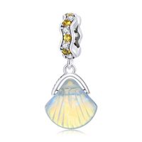 Casual Shiny Ocean Shell Sterling Silver Inlay Zircon Jewelry Accessories sku image 3