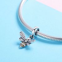Casual Shiny Bee Sterling Silver Inlay Zircon Jewelry Accessories main image 2