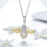 Casual Shiny Bee Sterling Silver Inlay Zircon Jewelry Accessories main image 6