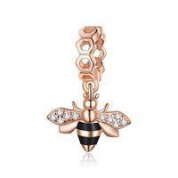 Casual Shiny Bee Sterling Silver Inlay Zircon Jewelry Accessories sku image 2