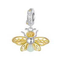 Casual Shiny Bee Sterling Silver Inlay Zircon Jewelry Accessories sku image 3