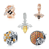 Casual Shiny Bee Sterling Silver Inlay Zircon Jewelry Accessories main image 1