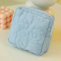 Women's All Seasons Nylon Solid Color Elegant Basic Zipper Cosmetic Bag sku image 3