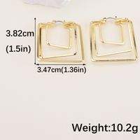 1 Pair Basic Square Iron Earrings main image 3