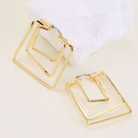 1 Pair Basic Square Iron Earrings main image 2