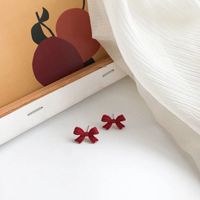 1 Pair Sweet Simple Style Bow Knot Stoving Varnish Alloy Ear Studs main image 5