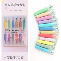 Cute Mini Painting  Marker Graffiti Crayon Fluorescent Pen 6 Color Set sku image 29