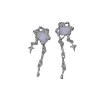 Wholesale Jewelry Ig Style Sweet Heart Shape Alloy Artificial Gemstones Inlay Drop Earrings sku image 1