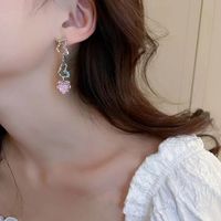 Wholesale Jewelry Sweet Heart Shape Alloy Resin Drop Earrings main image 6