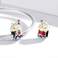Casual Shiny Food Cake Sterling Silver Inlay Zircon Jewelry Accessories main image 4