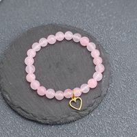 Simple Style Round Heart Shape Glass Glass Beaded Women's Bracelets main image 5