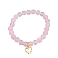 Estilo Simple Ronda Forma De Corazón Vidrio Vidrio Con Cuentas Mujeres Pulsera main image 2