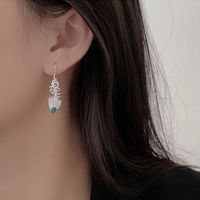1 Pair Basic Geometric Plating Inlay Sterling Silver Turquoise White Gold Plated Drop Earrings main image 5