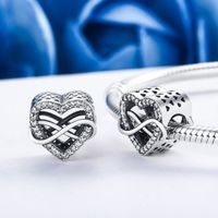 Casual Shiny Heart Shape Sterling Silver Inlay Zircon Jewelry Accessories main image 1