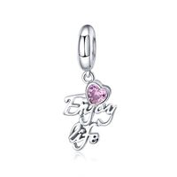 Casual Shiny Heart Shape Sterling Silver Inlay Zircon Jewelry Accessories sku image 2