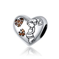 Casual Shiny Heart Shape Sterling Silver Inlay Zircon Jewelry Accessories sku image 3