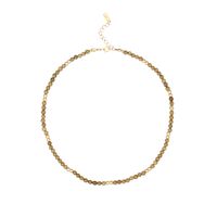 Casual Simple Style Round Stainless Steel Natural Stone Titanium Steel Beaded Plating Gold Plated Necklace main image 4