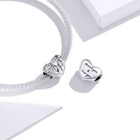 Casual Shiny Heart Shape Sterling Silver Inlay Zircon Jewelry Accessories main image 6