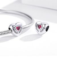 Casual Shiny Heart Shape Sterling Silver Inlay Zircon Jewelry Accessories main image 7