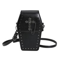 Women's Pu Leather Cross Solid Color Vintage Style Square Zipper Shoulder Bag Crossbody Bag Square Bag sku image 3