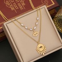 Wholesale Commute Heart Shape Stainless Steel Plating 18K Gold Plated Pendant Necklace sku image 2