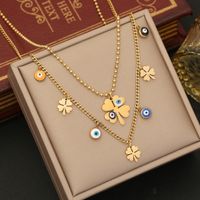 Wholesale Commute Heart Shape Stainless Steel Plating 18K Gold Plated Pendant Necklace sku image 4